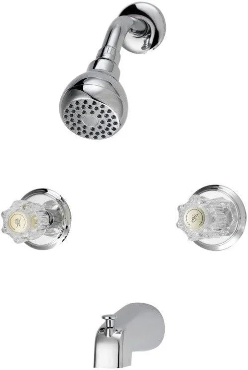 Boston Harbor GU-TQOB016CP Tub and Shower Faucet, Fixed Mount Showerhead, 1.75 gpm Showerhead, 1 Spray Settings